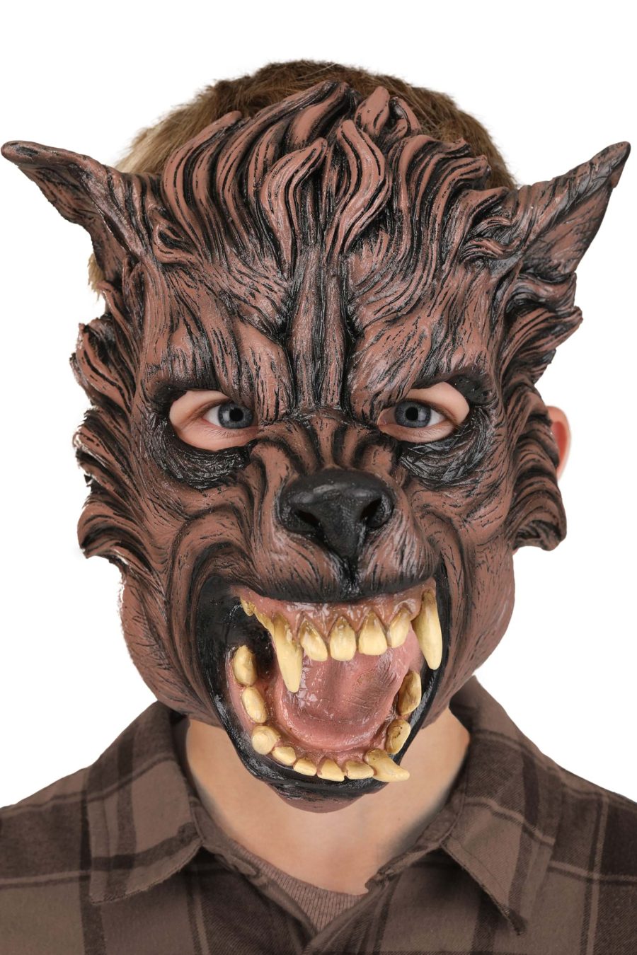 Kid's Brown Wolf Mask