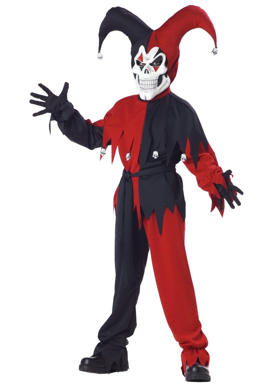 Kids Evil Jester Costume