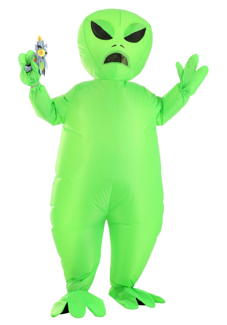 Kid's Inflatable Green Alien Costume