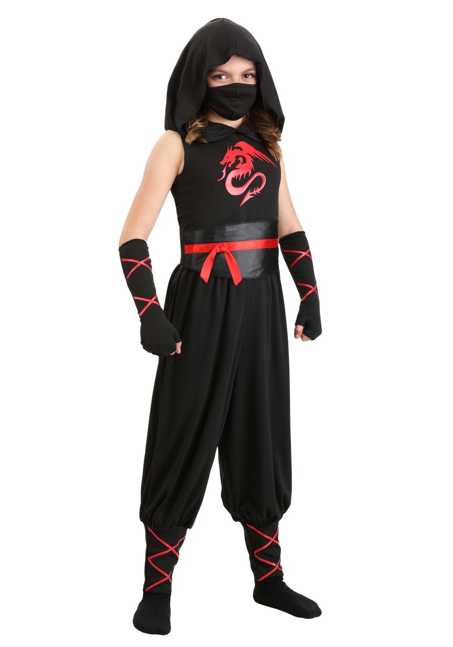 Kid's Muscle Black Ninja Costume