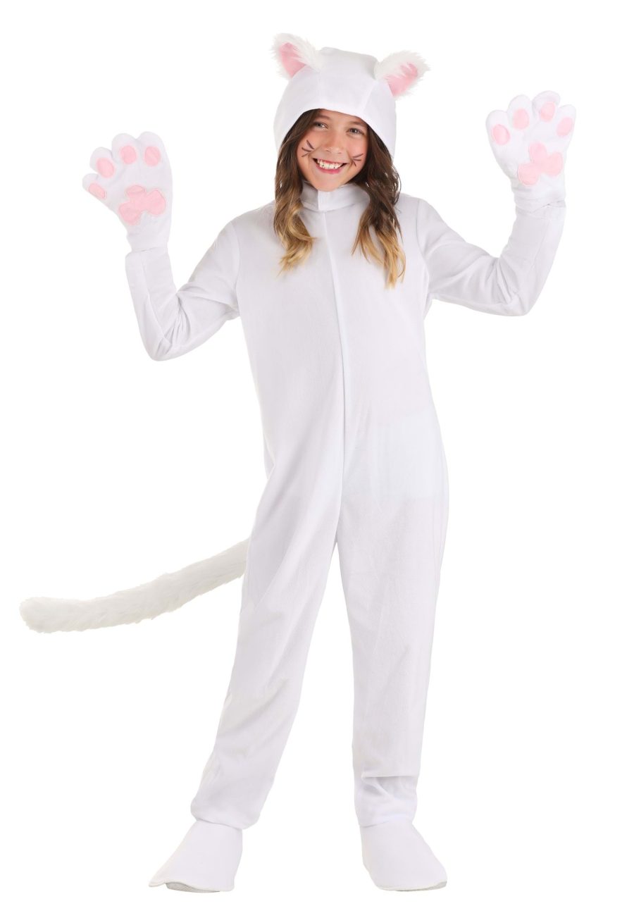 Kid's White Cat Costume