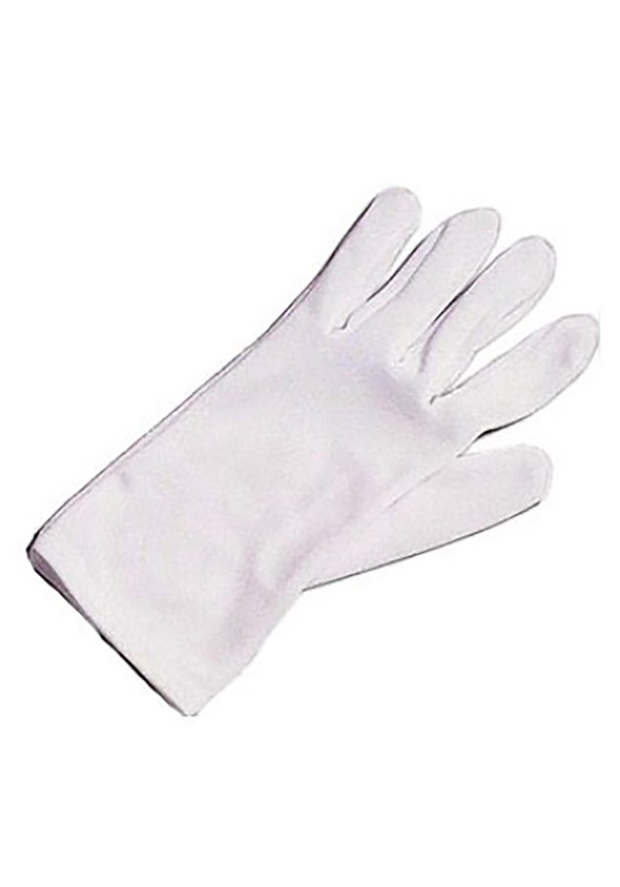 Kid's White Costume Gloves