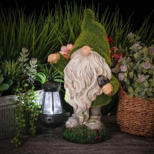 LED Solar Garden Gnome Statues