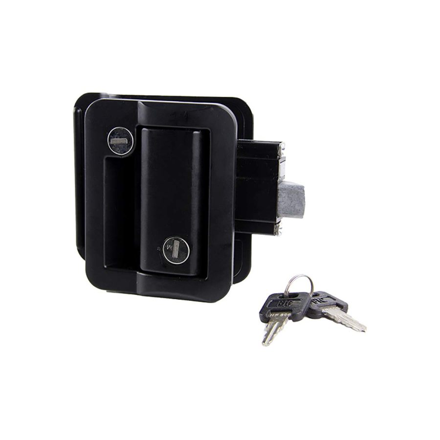 LIPPERT 2020102689 Global Entry Door Latch for Travel Trailers for RV Entry Doors Black