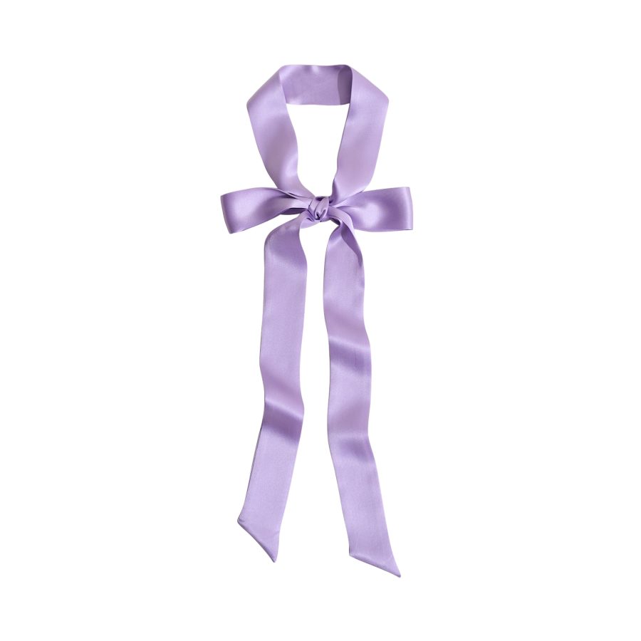 "La Collectionneuse" Silk Ribbon Scarf - Purple