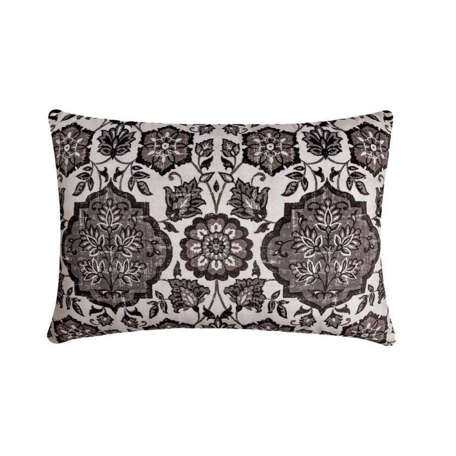 Leila - Gray Velvet Lumbar Pillow Cover