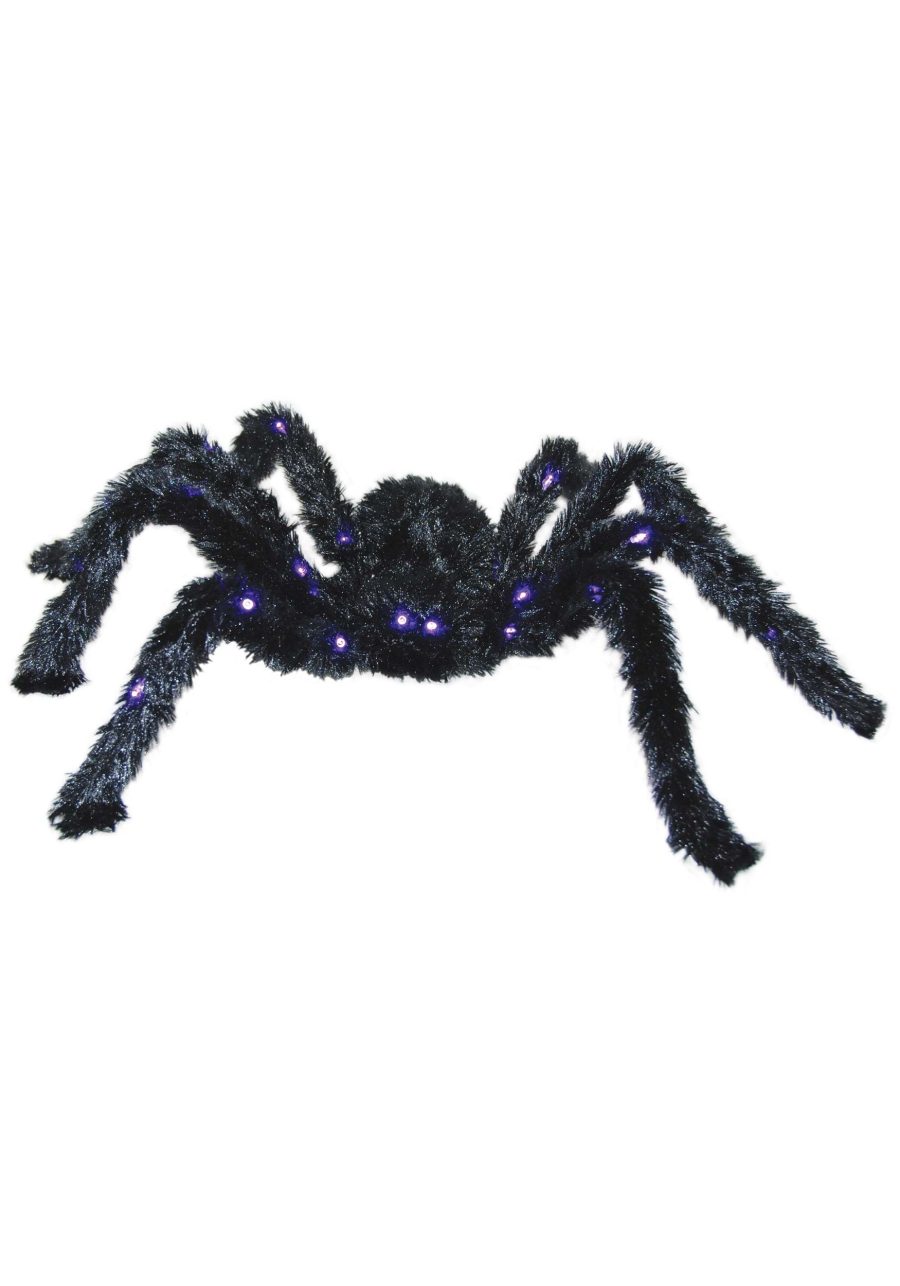 Light Up Black Spider Decoration