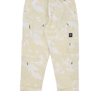 Long Men's Hidden Cargo Pants Off White/camo