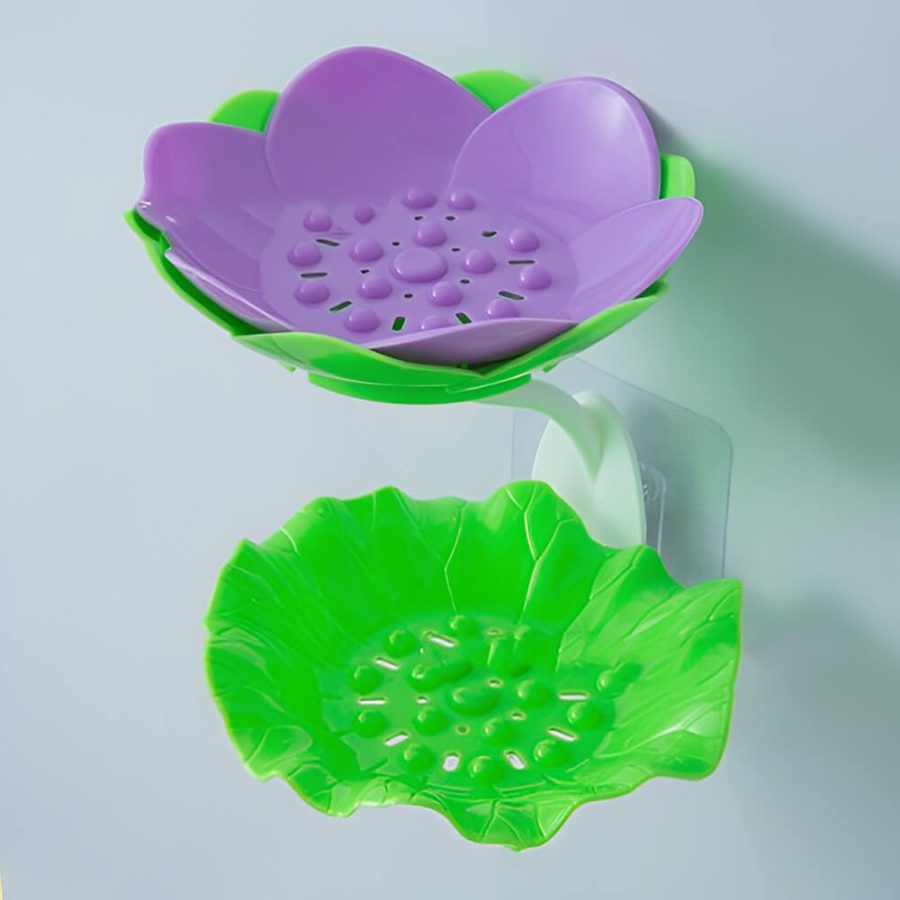 Lotus Shape Double-Layer Soap Holder