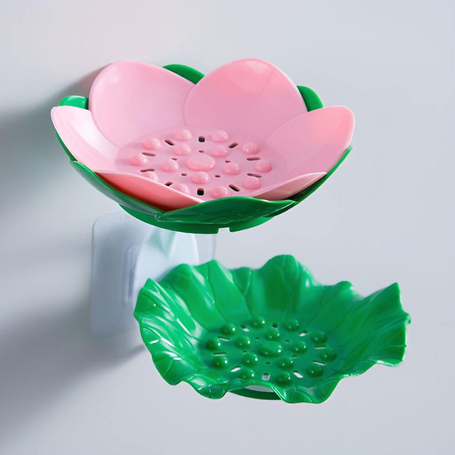 Lotus Shape Double-Layer Soap Holder