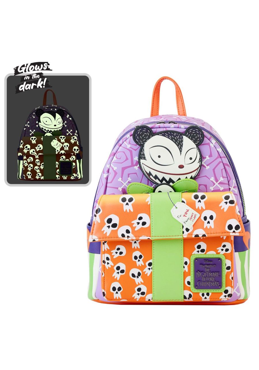 Loungefly Disney NBC Scary Teddy Present Glow Mini Backpack