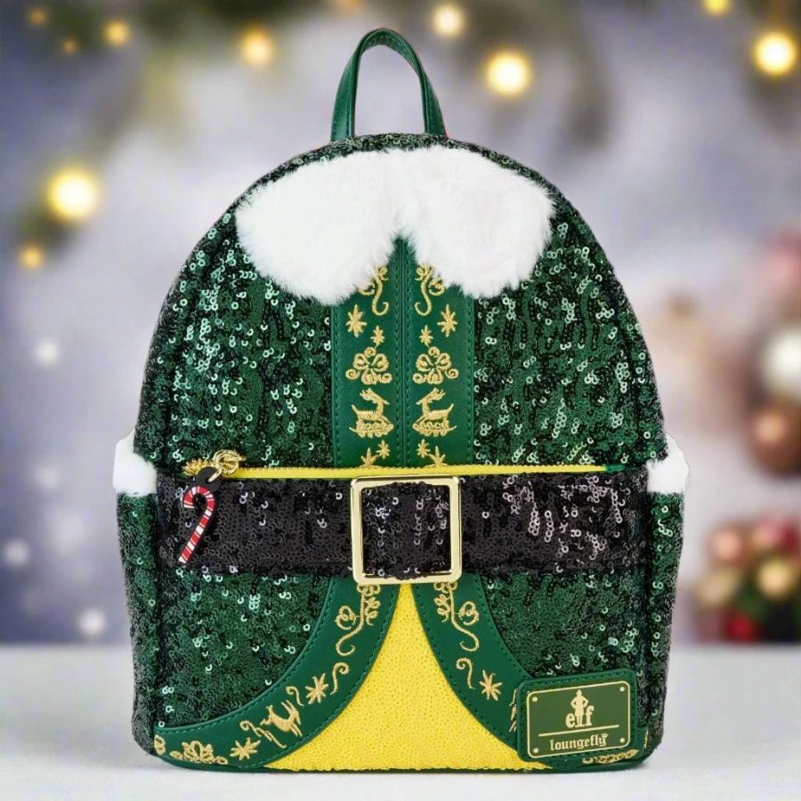 Loungefly Warner Bros. Elf Buddy Sequin Cosplay Mini Backpack