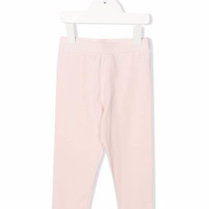 MONCLER BABY Logo Patch Mid-Rise Leggings Pink