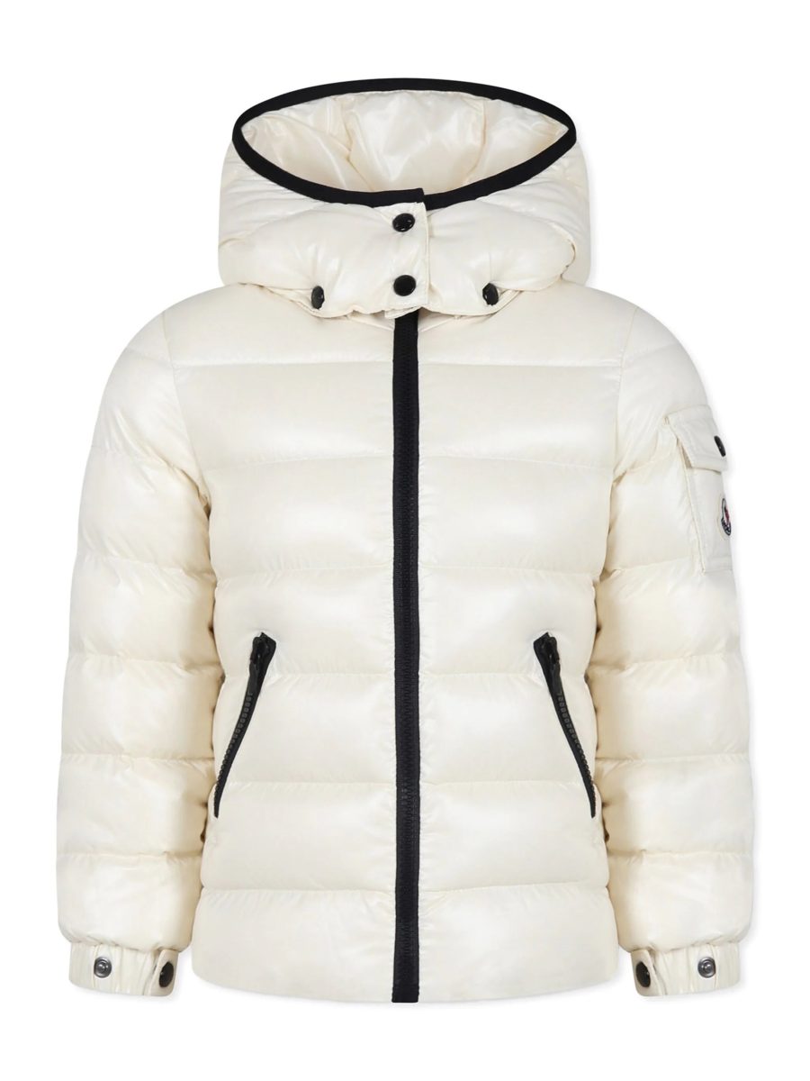 MONCLER KIDS Boys Bady Hooded Down Jacket Ivory White