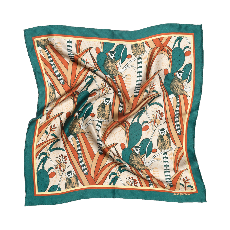 "Madagascar" Silk Bandana