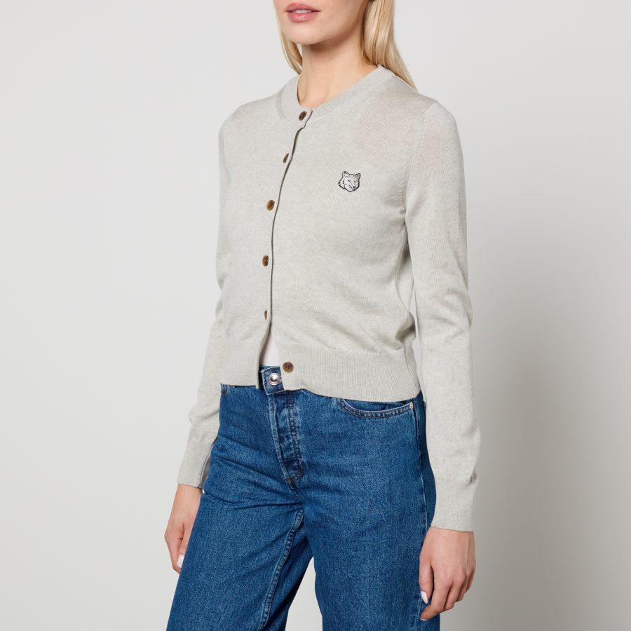 Maison Kitsuné Bold Fox Head Wool Cardigan - M