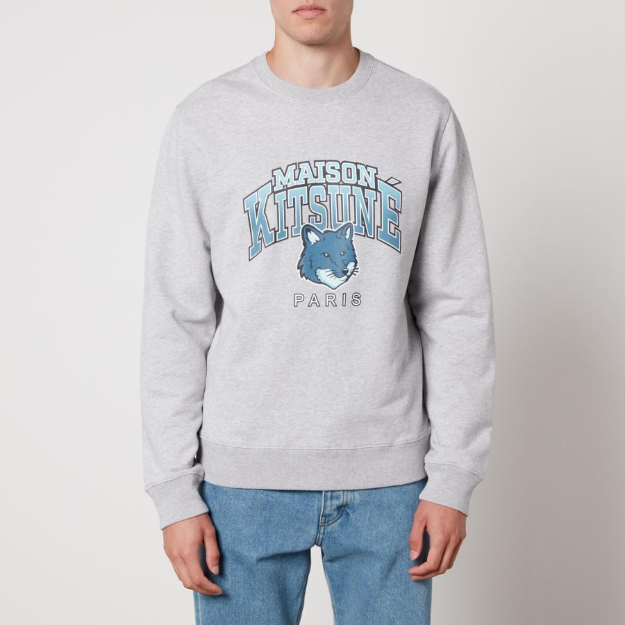 Maison Kitsuné Campus Fox Cotton-Jersey Sweatshirt - S