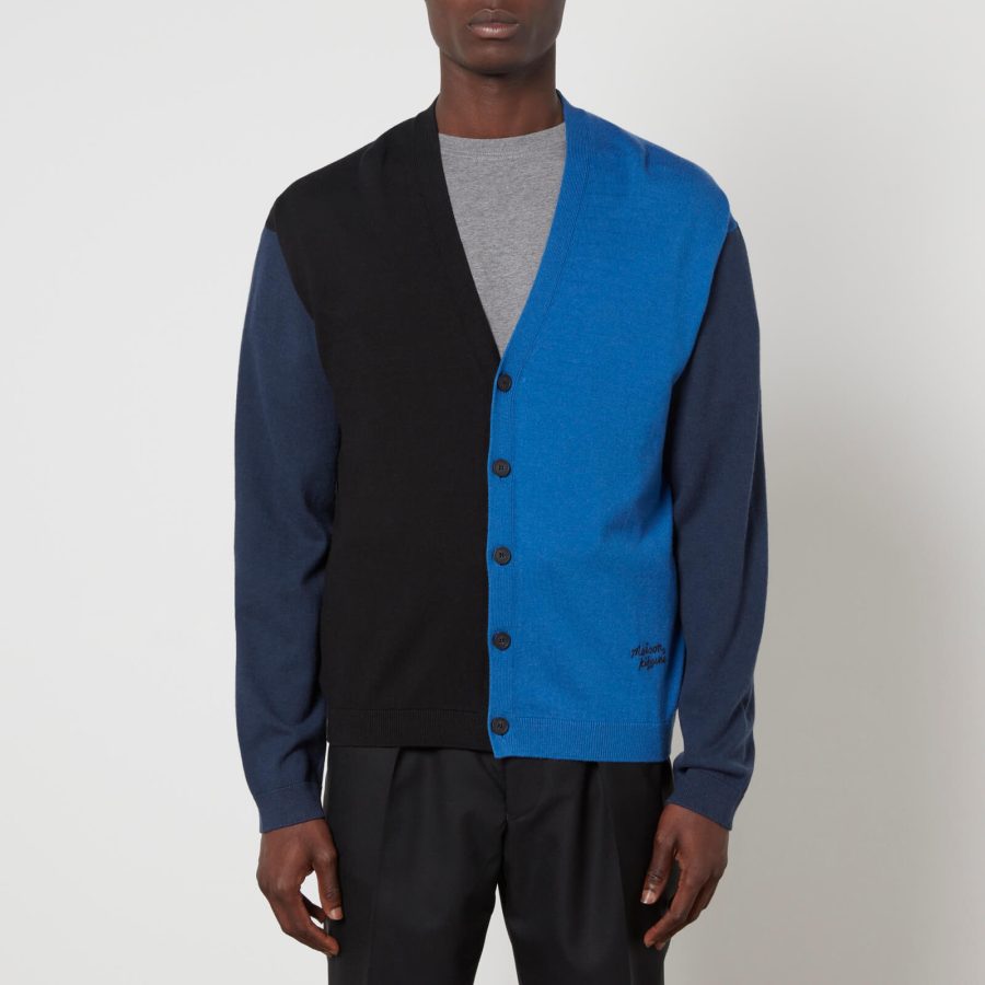 Maison Kitsuné Cotton and Wool-Blend Cardigan - S