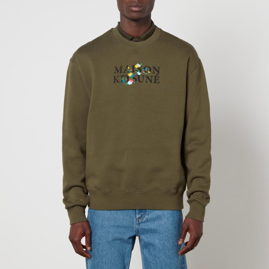 Maison Kitsuné Flowers Cotton-Jersey Sweatshirt - S