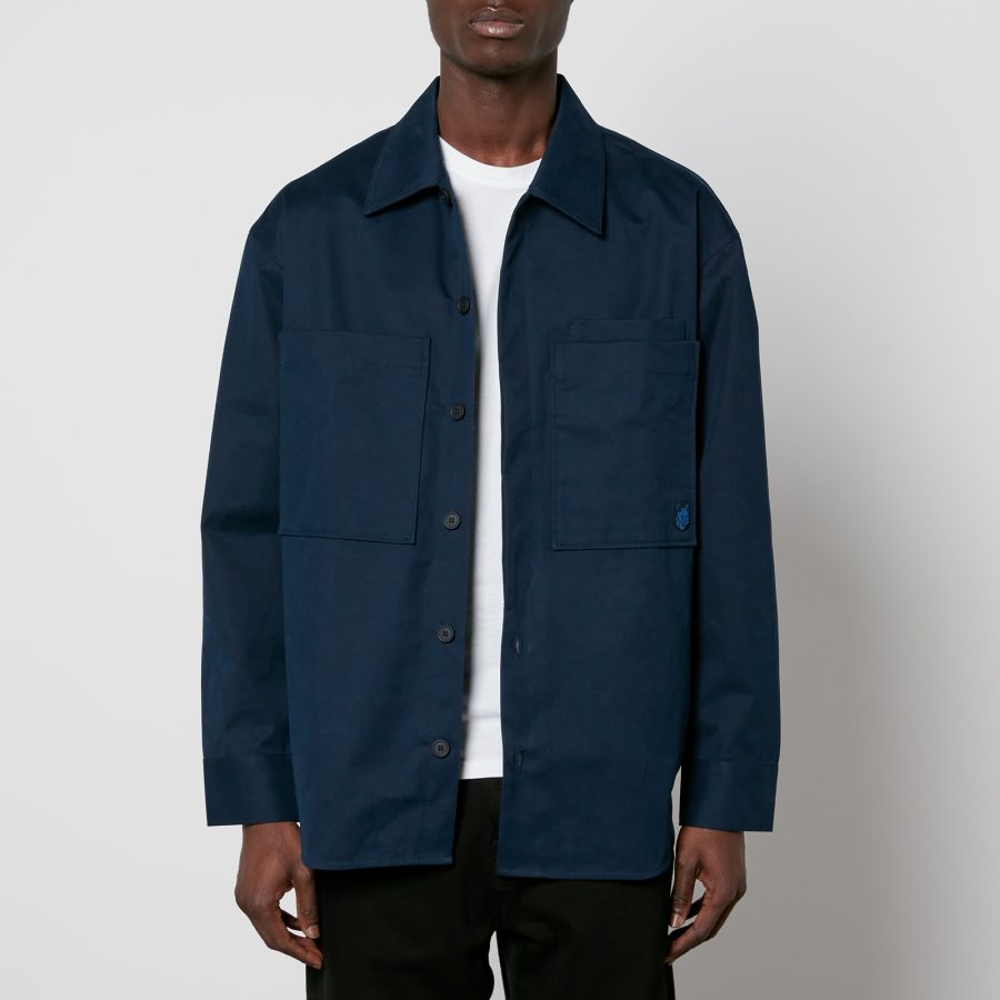 Maison Kitsuné Tonal Fox Head Patch Cotton-Gabardine Overshirt - S