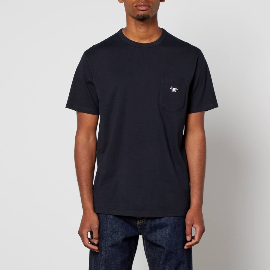 Maison Kitsuné Tricolor Fox Patch Classic Pocket T-Shirt - Black - S