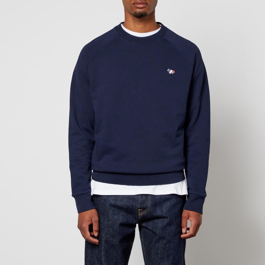 Maison Kitsuné Tricolor Fox Patch Clean Sweatshirt - Navy - S