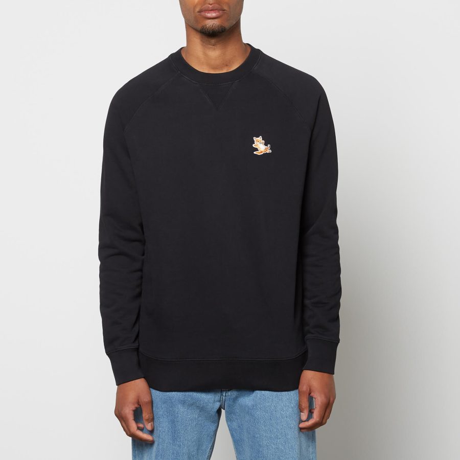 Maison Kitsuné Unisex Chillax Fox Patch Classic Sweatshirt - Black - L