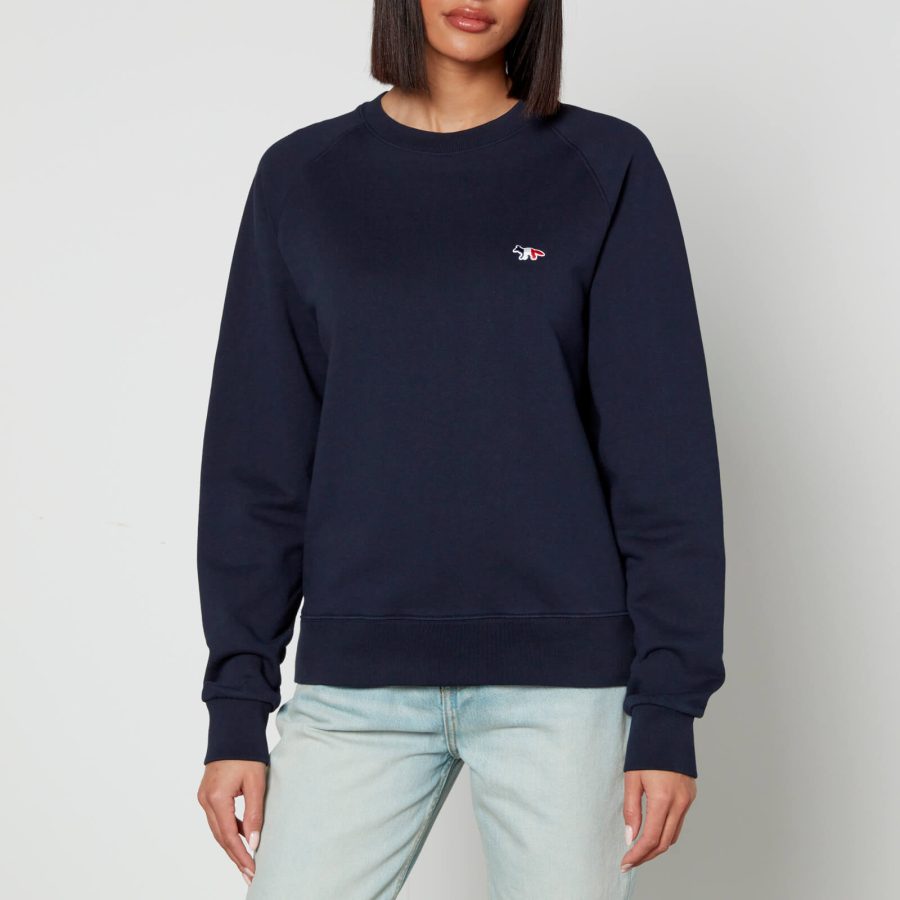 Maison Kitsuné Women's Tricolor Fox Patch Sweatshirt - Navy - XS