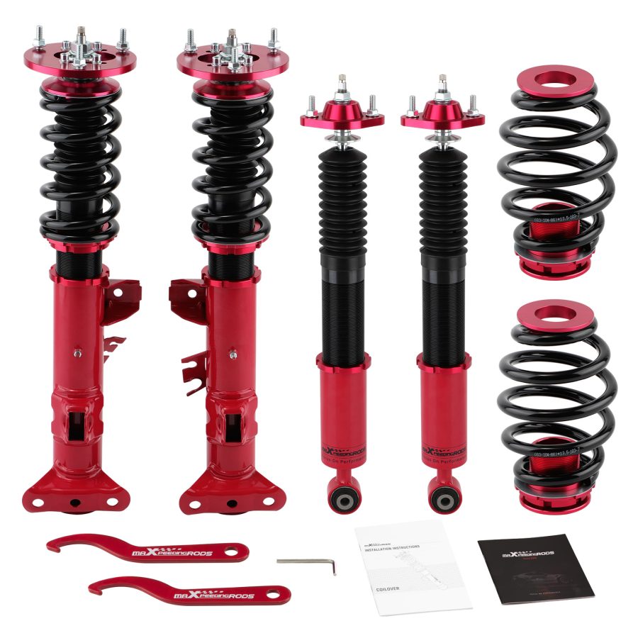 Maxpeedingrods 24 Ways Damper Height Adjustable Coilovers compatible for BMW sedan E36 1990-1998 lowering kit