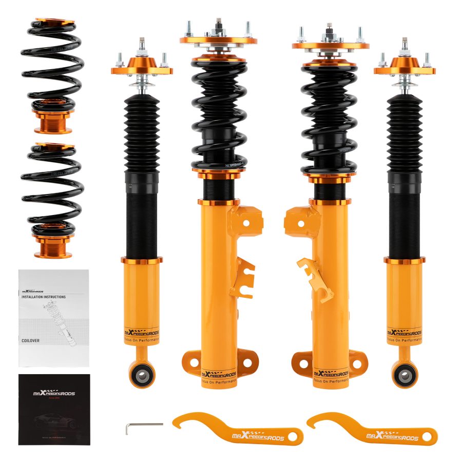 Maxpeedingrods Shock Absorbers Front and Rear Coilover Suspension Kit compatible for BMW 3-Series E36 1993-1998 lowering kit