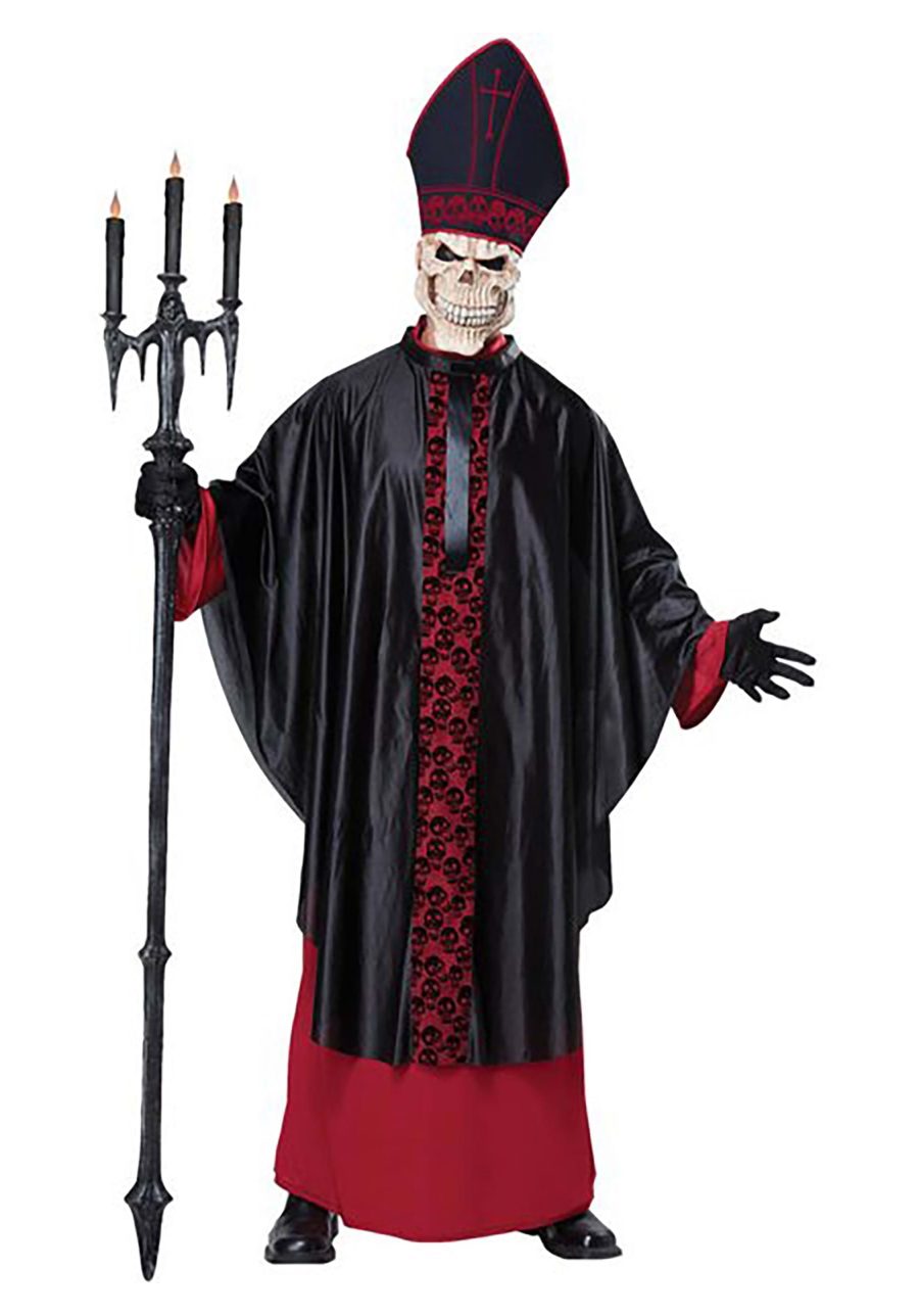 Men's Black Mass Bishop Costume