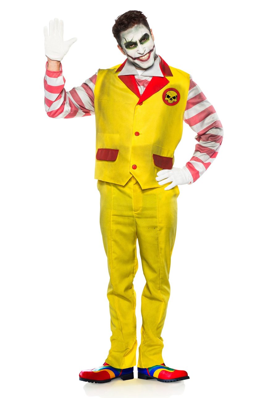 Men's Evil Fast Food Clown Costume