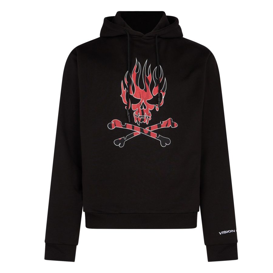 Men's Lightweight Hooded Sweatshirt Skull Print Hoodie