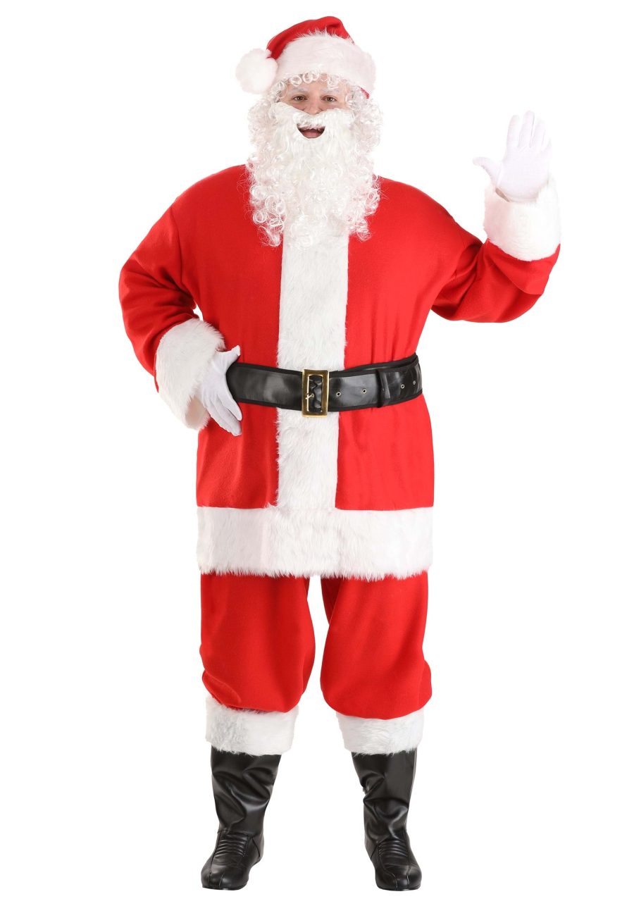 Men's Plus Size Holiday Santa Claus Costume