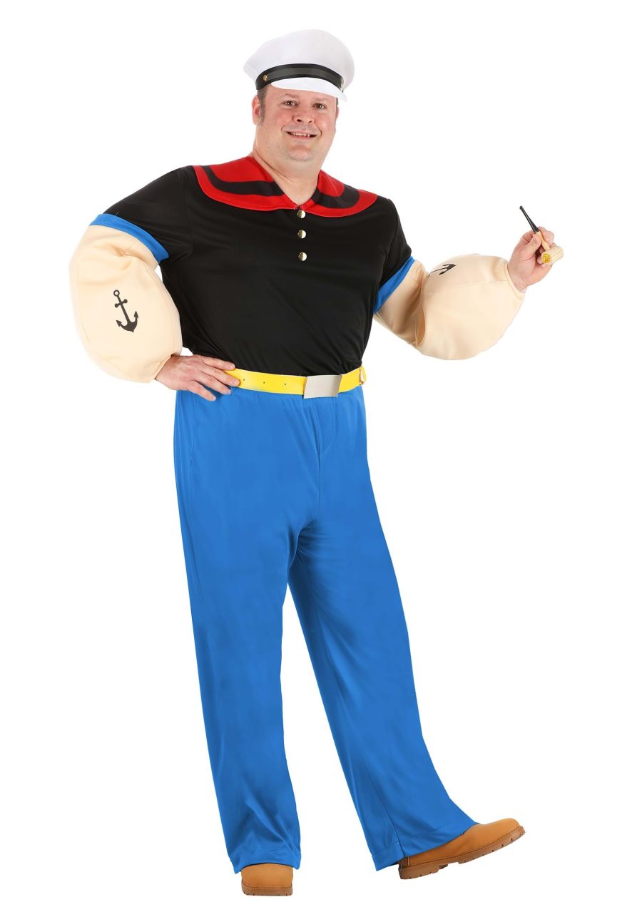 Men's Plus Size Popeye Costume