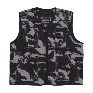 Men's Sleeveless Combat Vest Black/camo