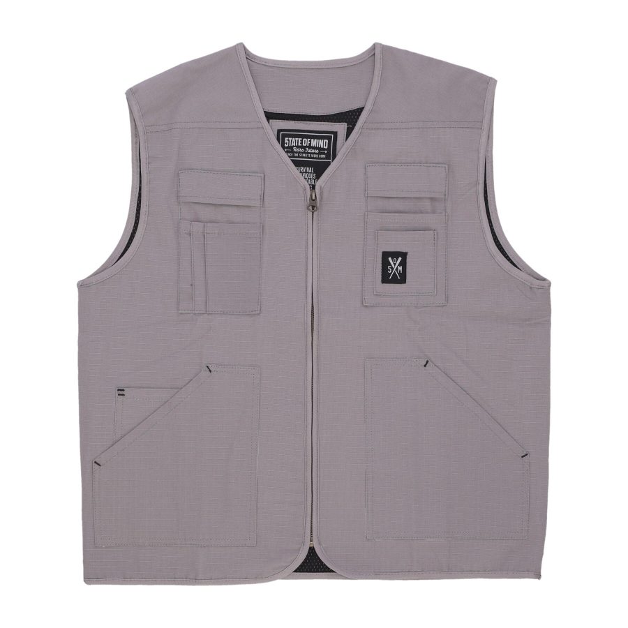 Men's Sleeveless Retrofuture Vest Grey