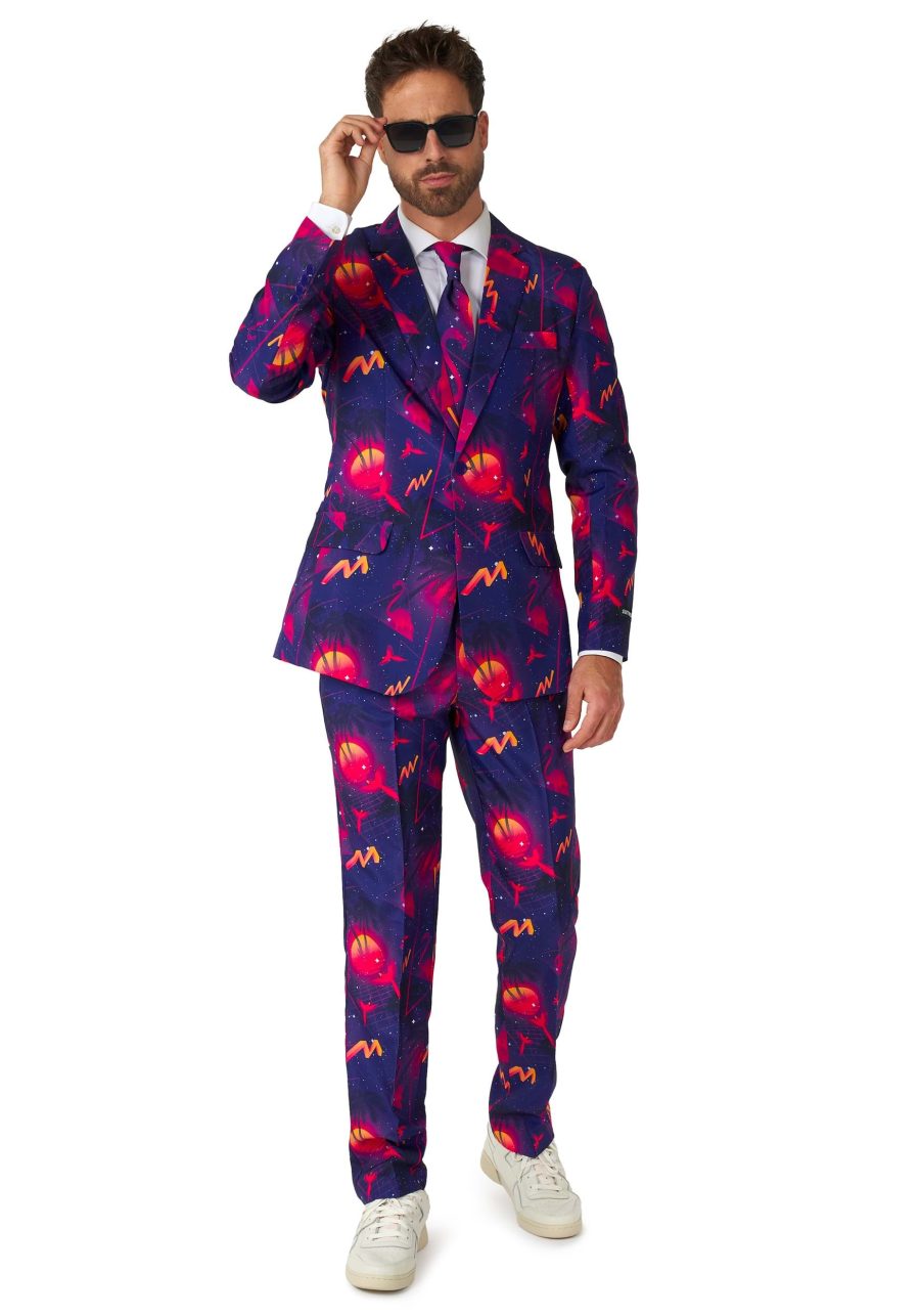 Men's Suitmeister Retro Neon Navy Suit