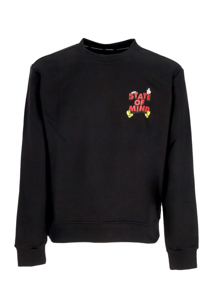 Mickey 5tate Men's Lightweight Crewneck Sweatshirt Black