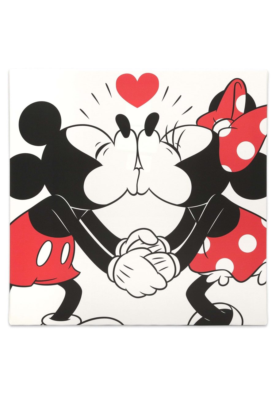 Mickey and Minnie Kiss Canvas Wall Decor