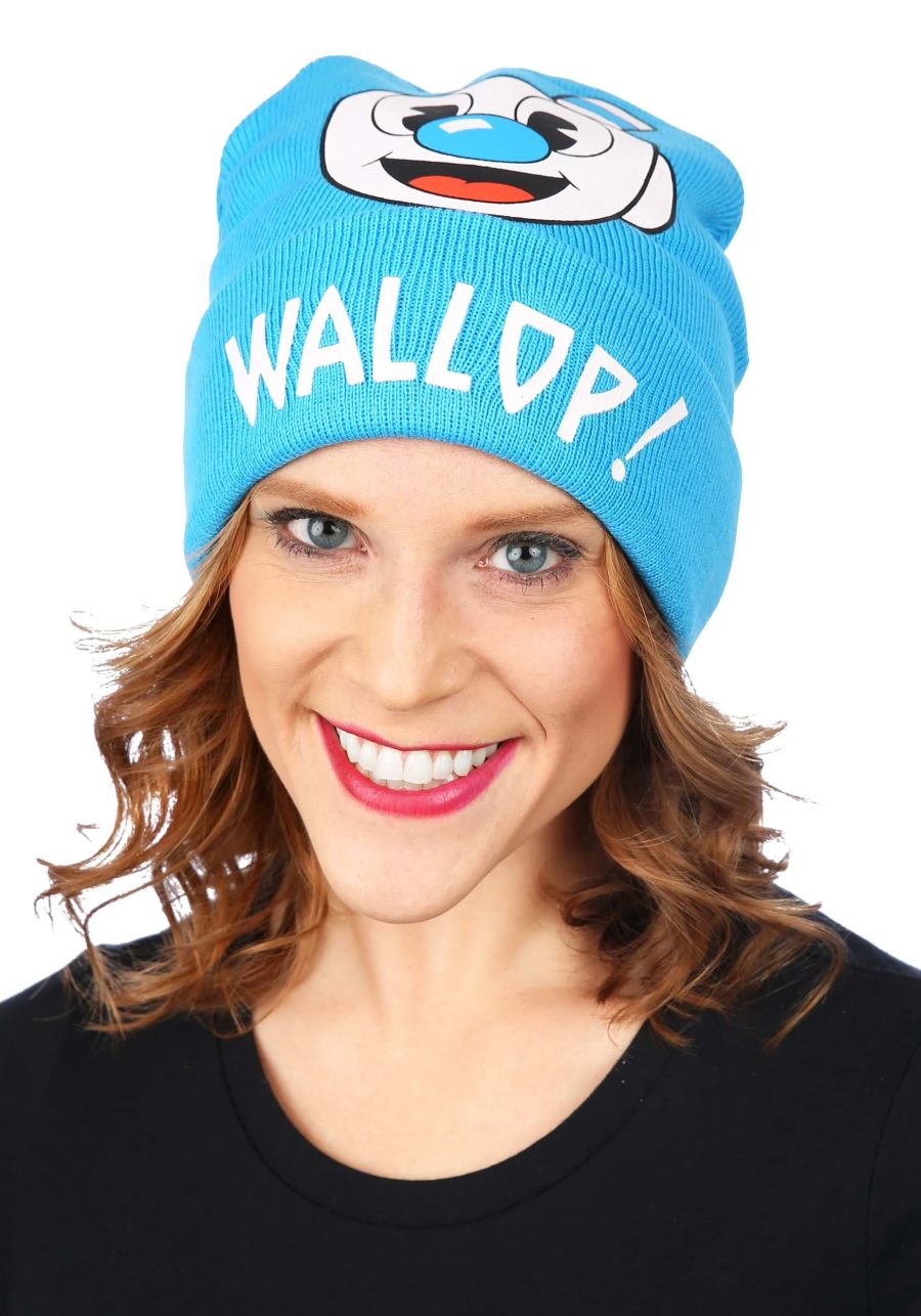 Mugman Printed Folded Cuff Knitted Winter Hat