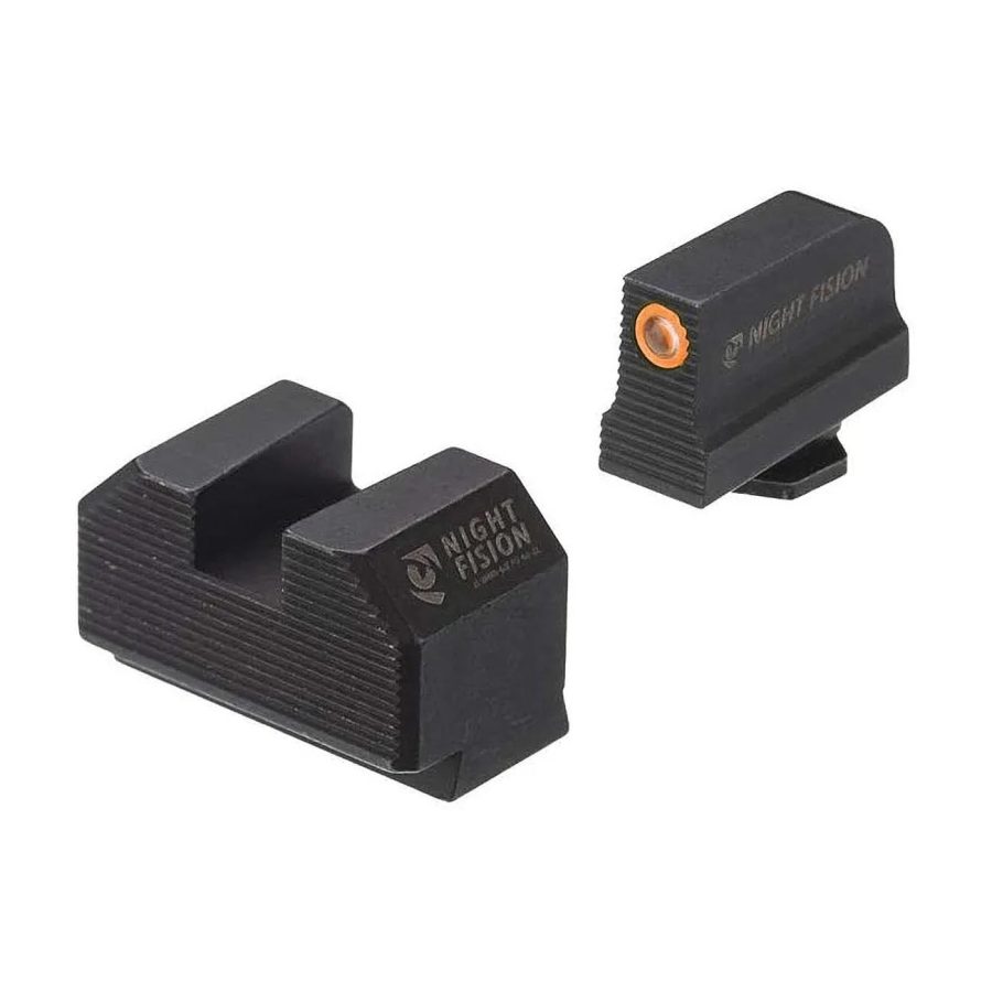 NIGHT FISION GLK003290297OGZX Optics-Ready Stealth Series for Glock 42/43/43X MOS Orange Front Ring/Blank Rear