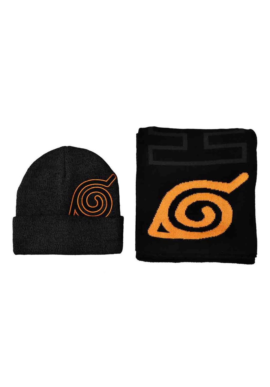 Naruto Hidden Leaf Village Beanie & Scarf Combo