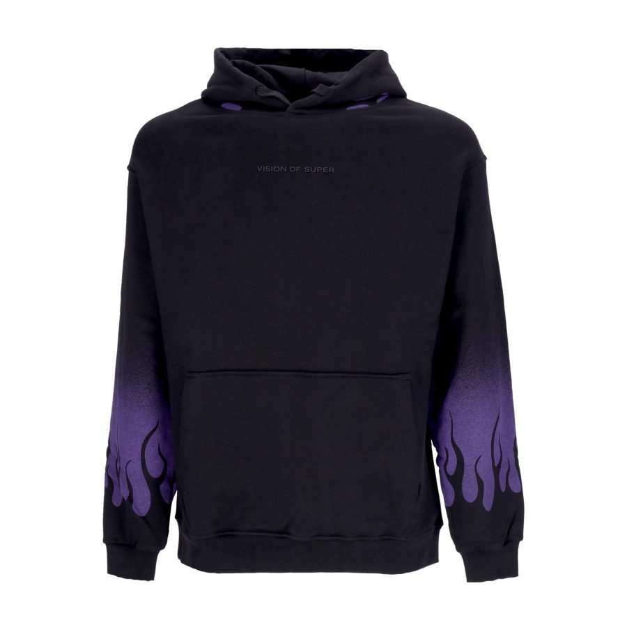 Negative Flames Hoodie Men's Hoodie Black/purple