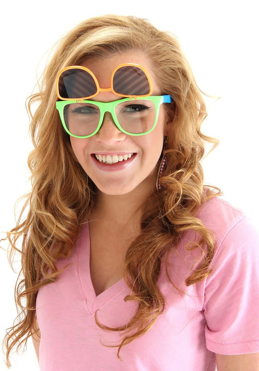 Neon Flip Up Glasses