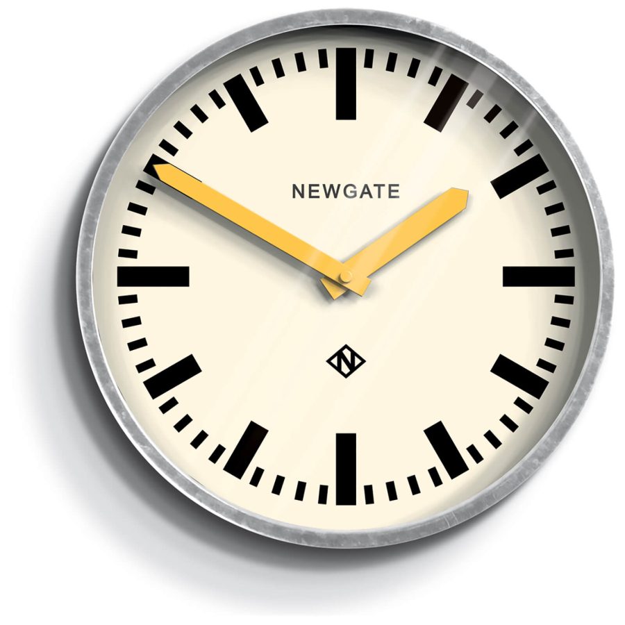 Newgate Luggage Wall Clock - Yellow Hands