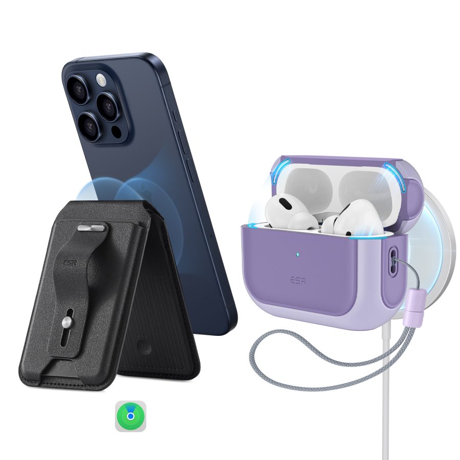 Orbit Hybrid Everyday-Carry Bundle for AirPods Pro (2023/2022/2019) Purple