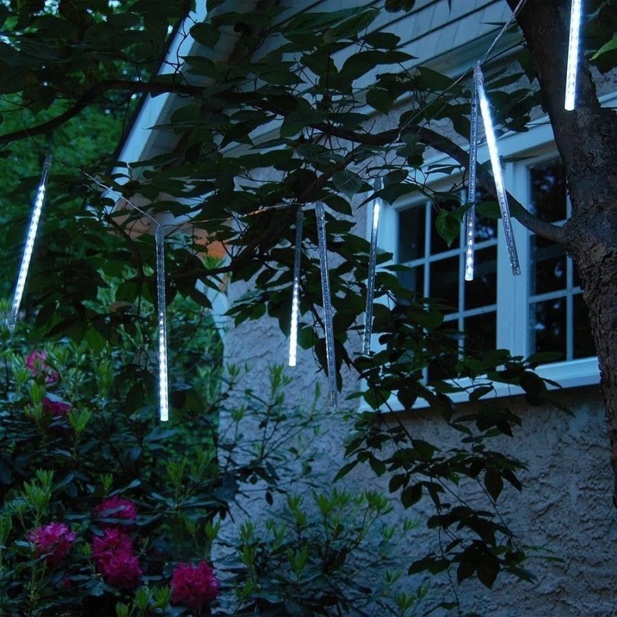 Outdoor LED Dripping Icicle Lights (8-Piece Set)