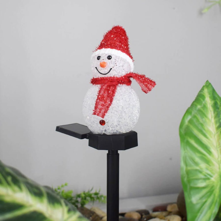 Outdoor Solar Snowman Decoration Lights