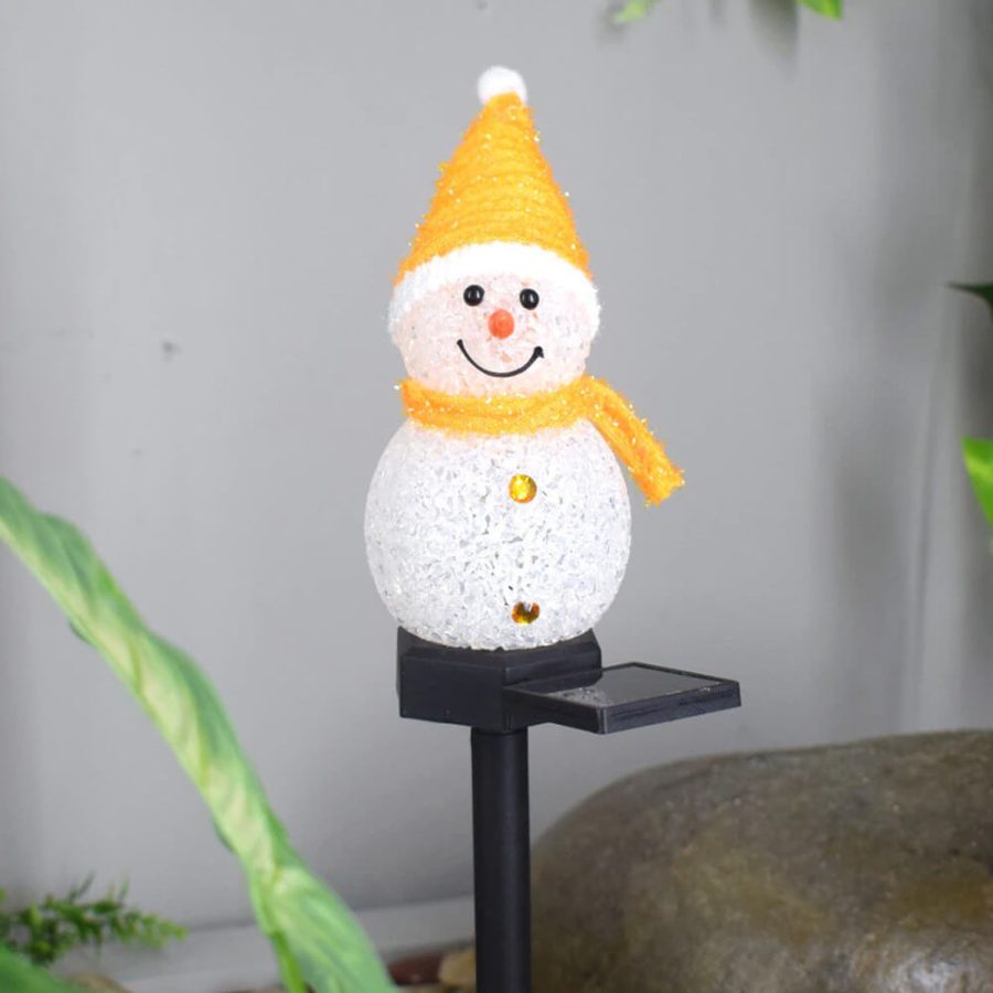 Outdoor Solar Snowman Decoration Lights